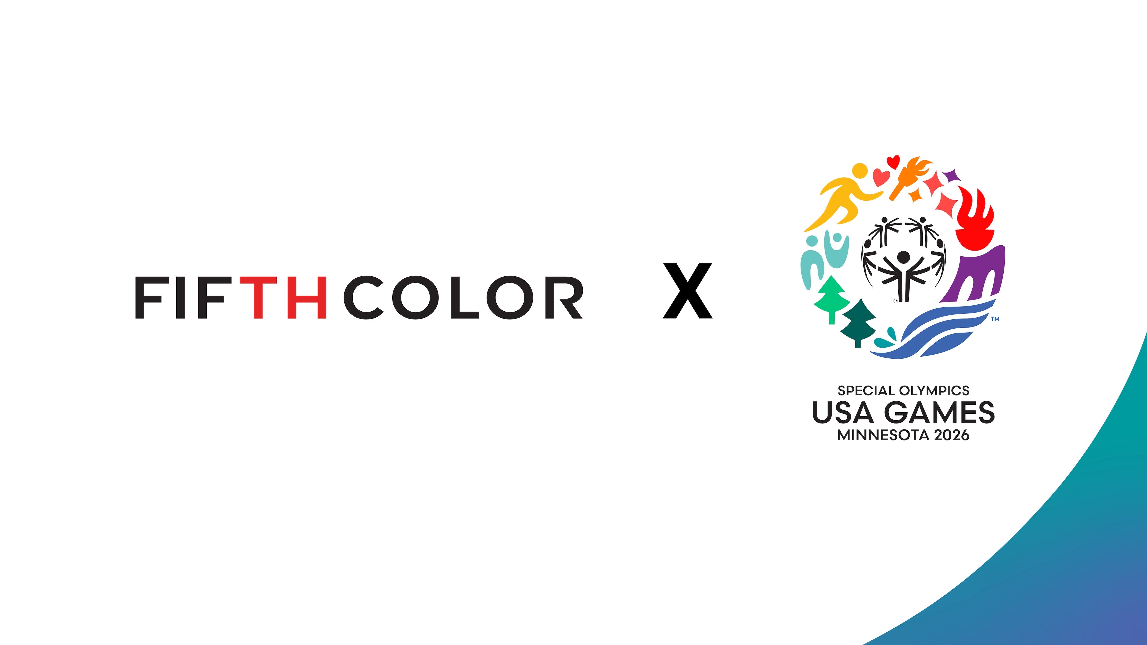Collaboration between Fifth Color and Special Olympics USA Games Minnesota 2026 on a white background