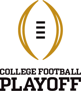 College Football Playoff logo with football and text.