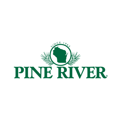 Pine River logo with a green color scheme on a white background