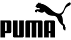 Puma logo: black jumping big cat silhouette above bold black text "PUMA".