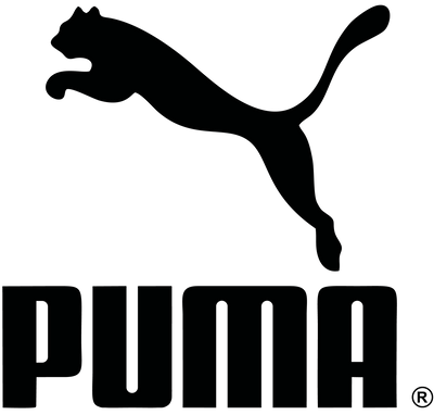 Puma logo: black jumping puma silhouette over the word "PUMA".